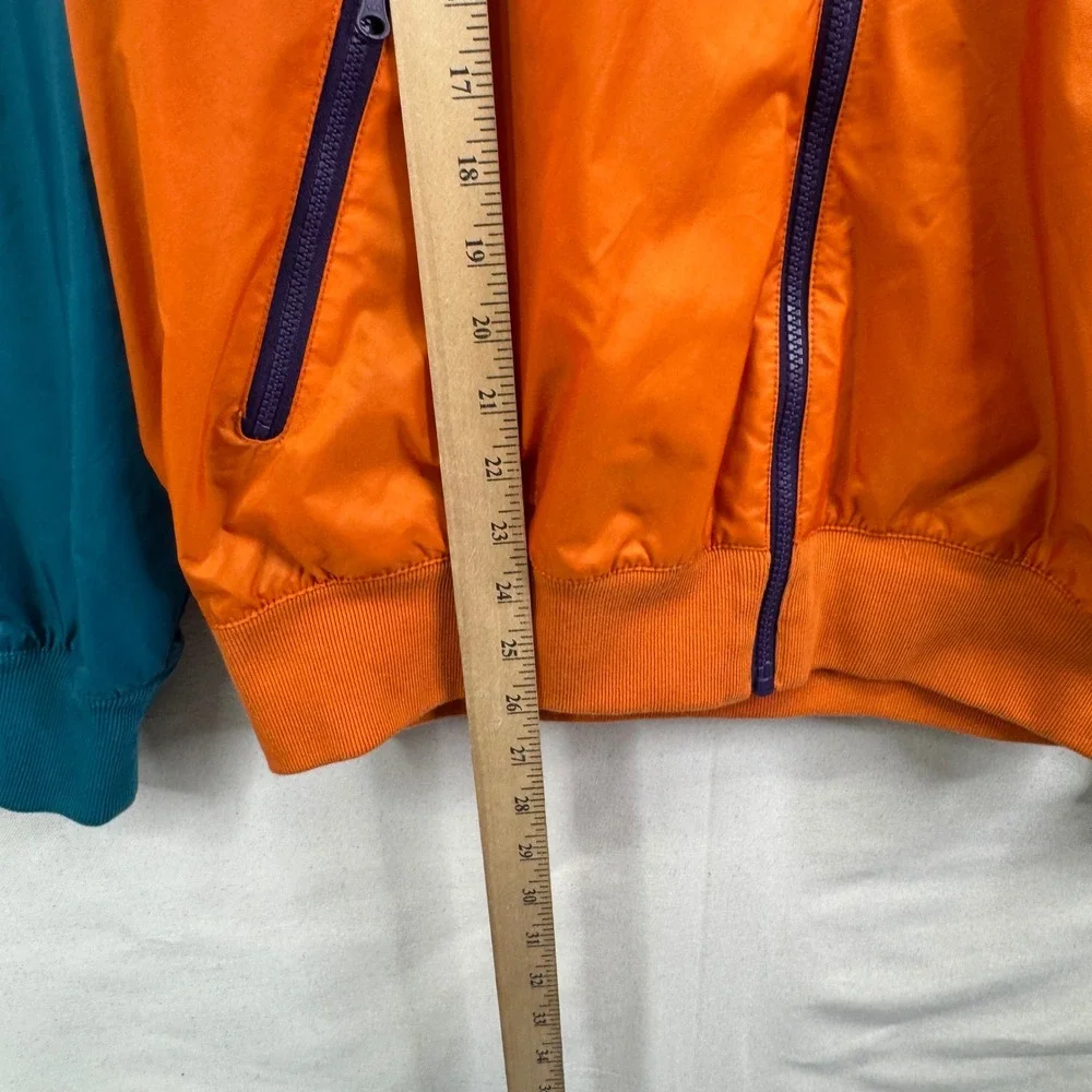 Nike Windbreaker Jacket Medium Orange Purple Teal Colorblock Retro Streetwear